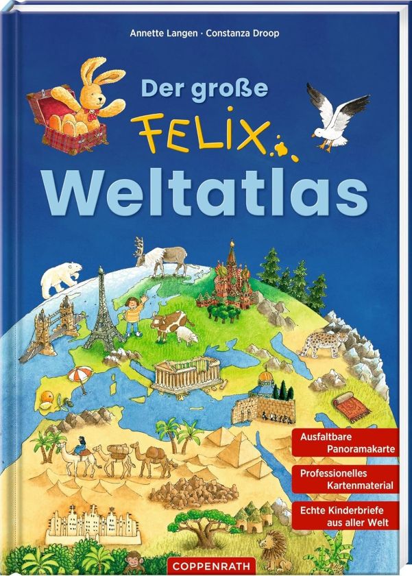 Der große Felix‑Weltatlas Cover mit Felix und Weltkarte
